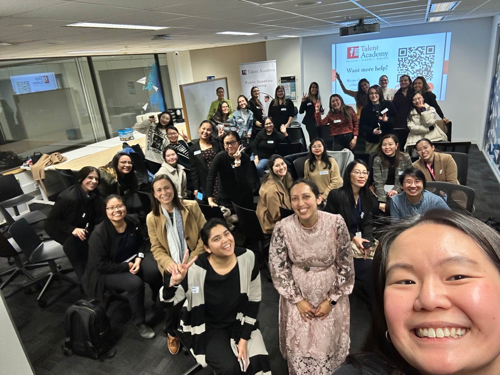 A selfie between Kim and her audiences after the event proceeded