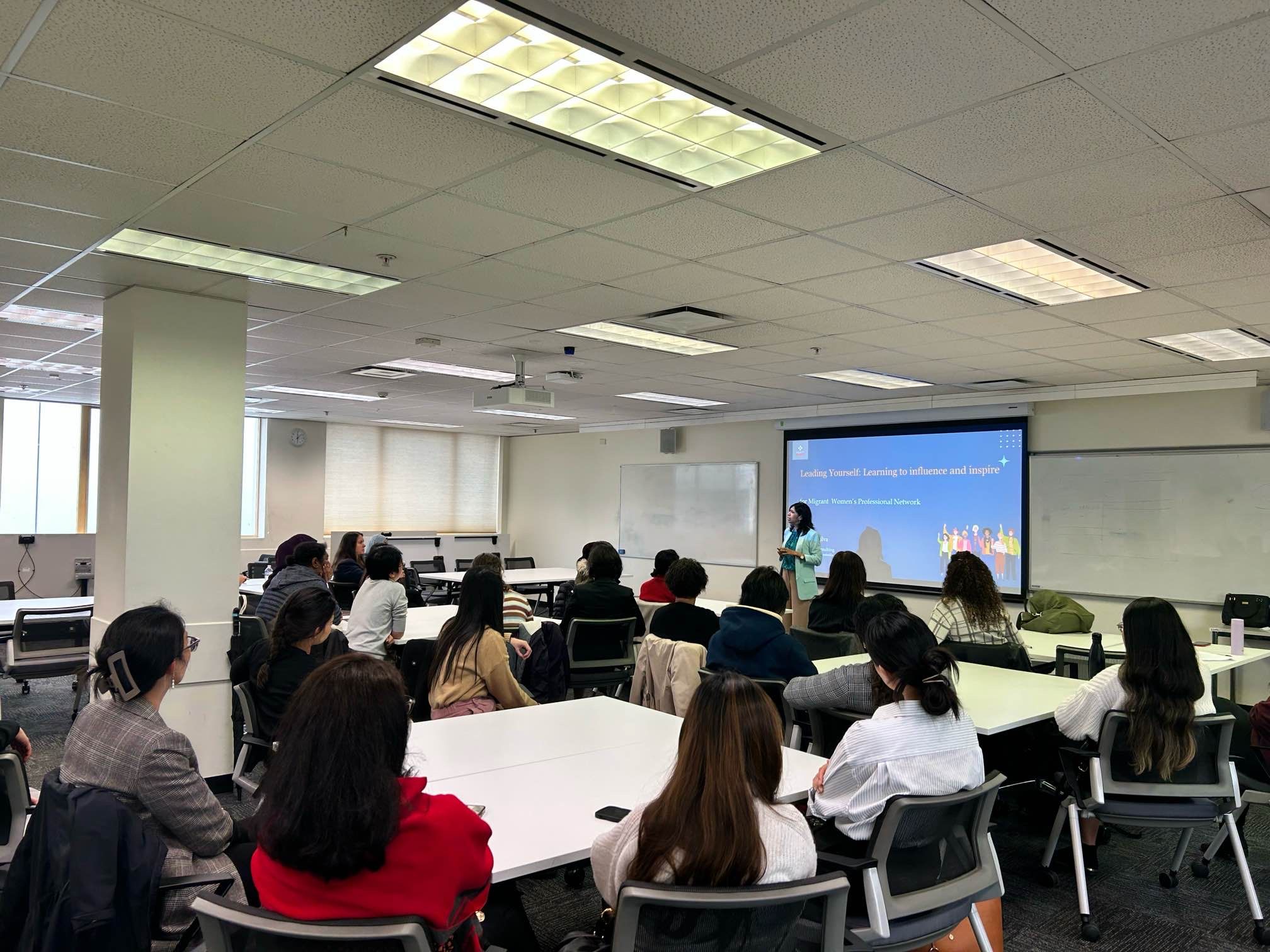 A photo shows the audience joined the event that listen to the presenter
